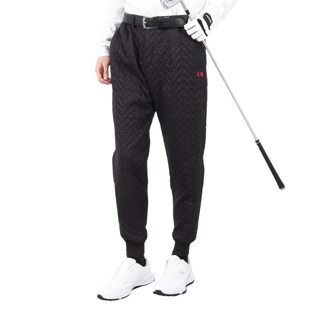 フィドラ（FIDRA）（メンズ）ゴルフウェア 中綿 ヘリンボーンキルトイージーパンツ FV5STD18 BLK