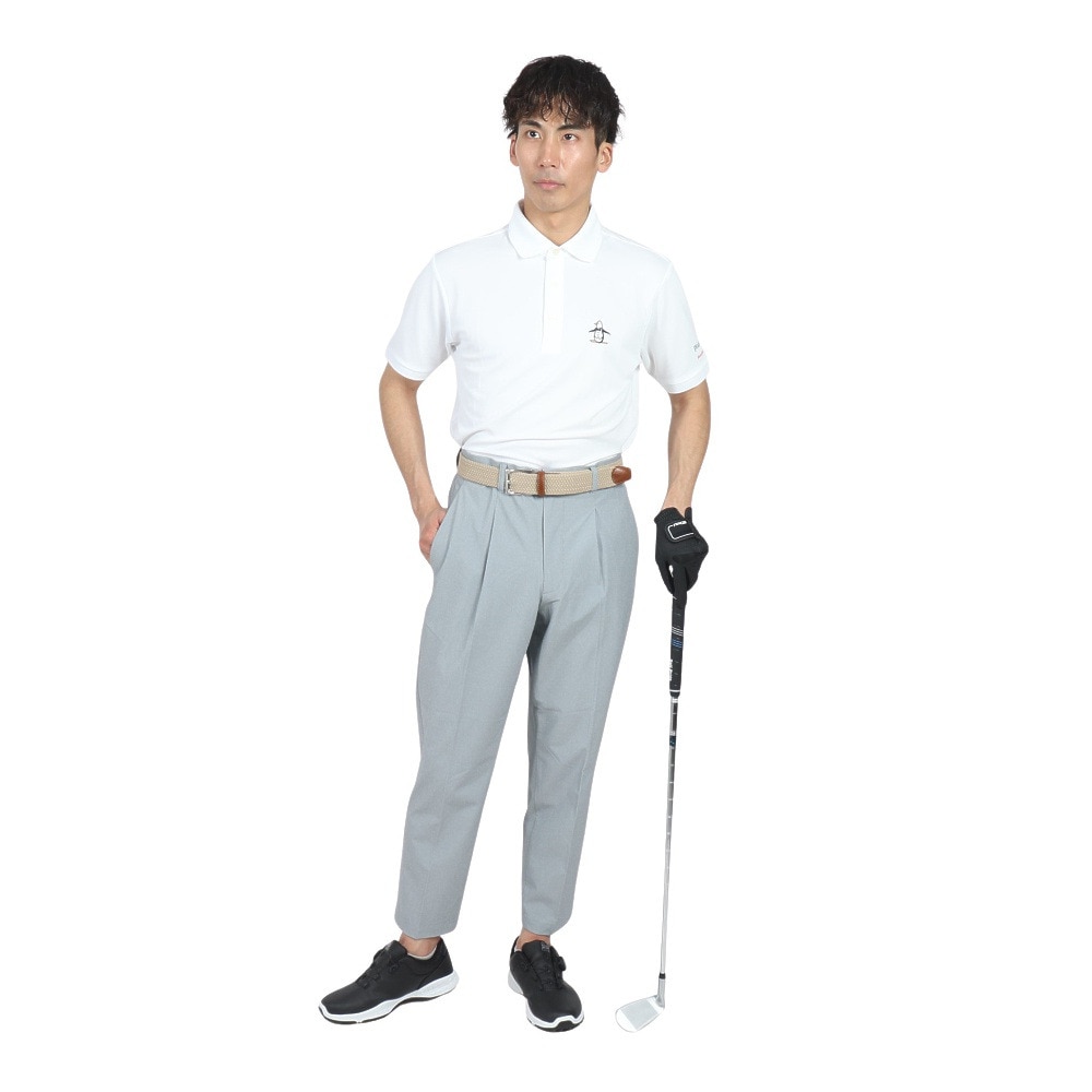 マンシングウエア（MUNSING WEAR）（メンズ）ゴルフウェア 吸汗速乾 ストレッチストライプ 9分丈パンツ MG5SLP82M NV00