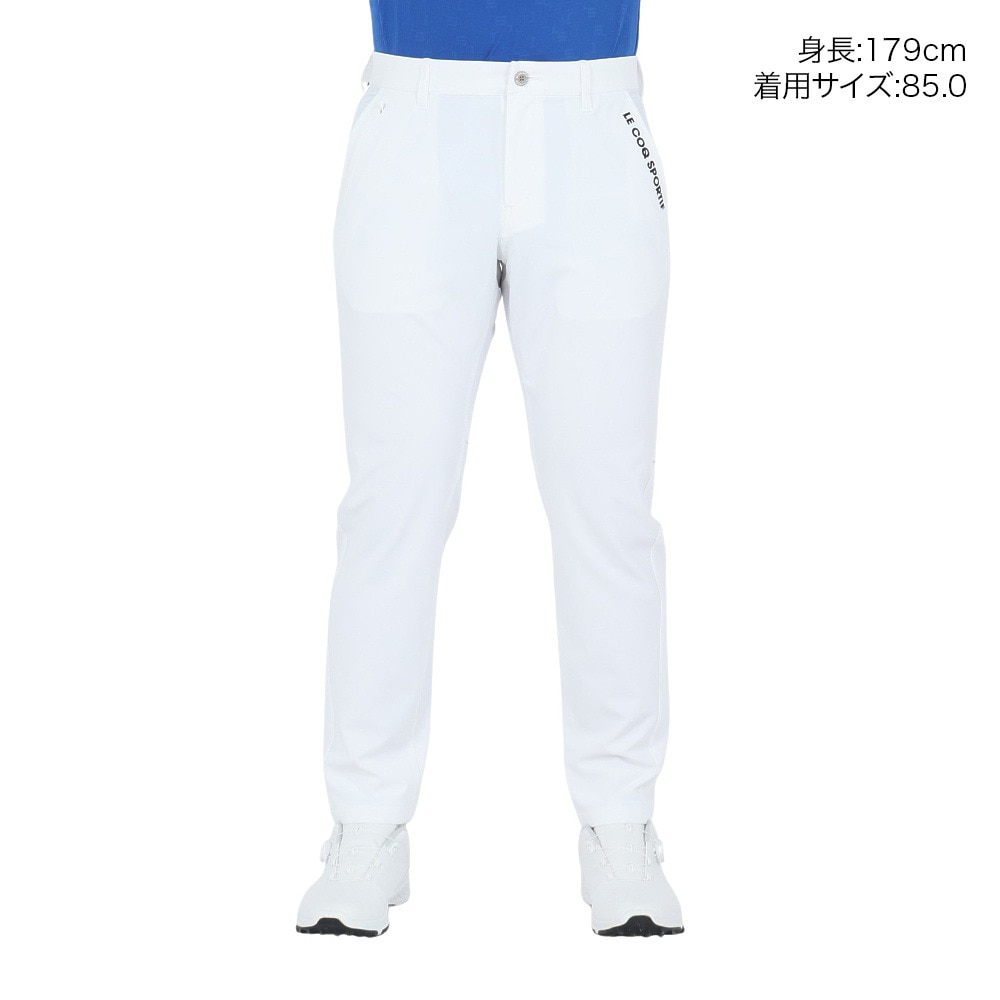 ルコックスポルティフ（lecoqsportif）（メンズ）ゴルフウェア 接触冷感 吸汗速乾 ベンチレーションロングパンツ LG5SLP54M WH00