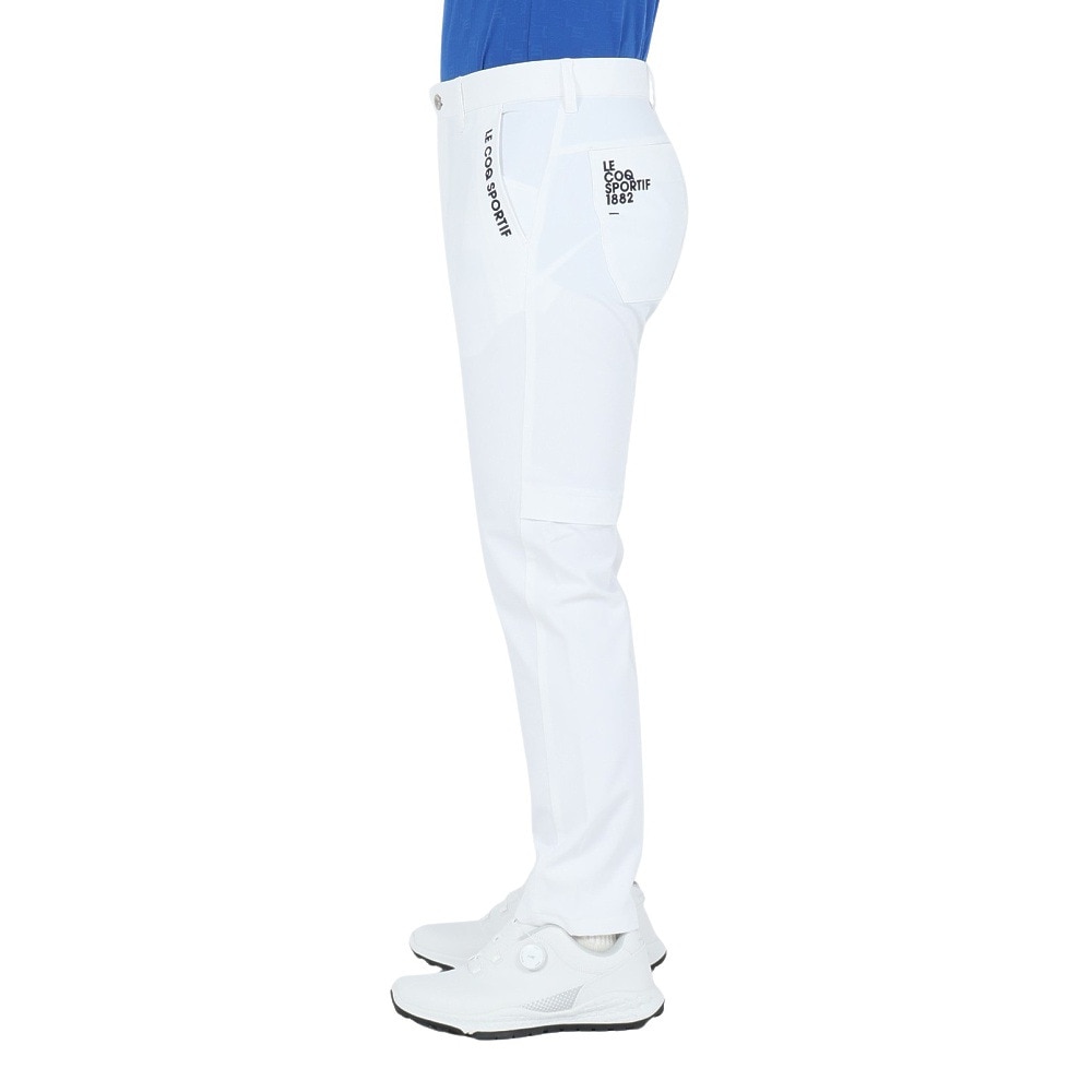 ルコックスポルティフ（lecoqsportif）（メンズ）ゴルフウェア 接触冷感 吸汗速乾 ベンチレーションロングパンツ LG5SLP54M WH00