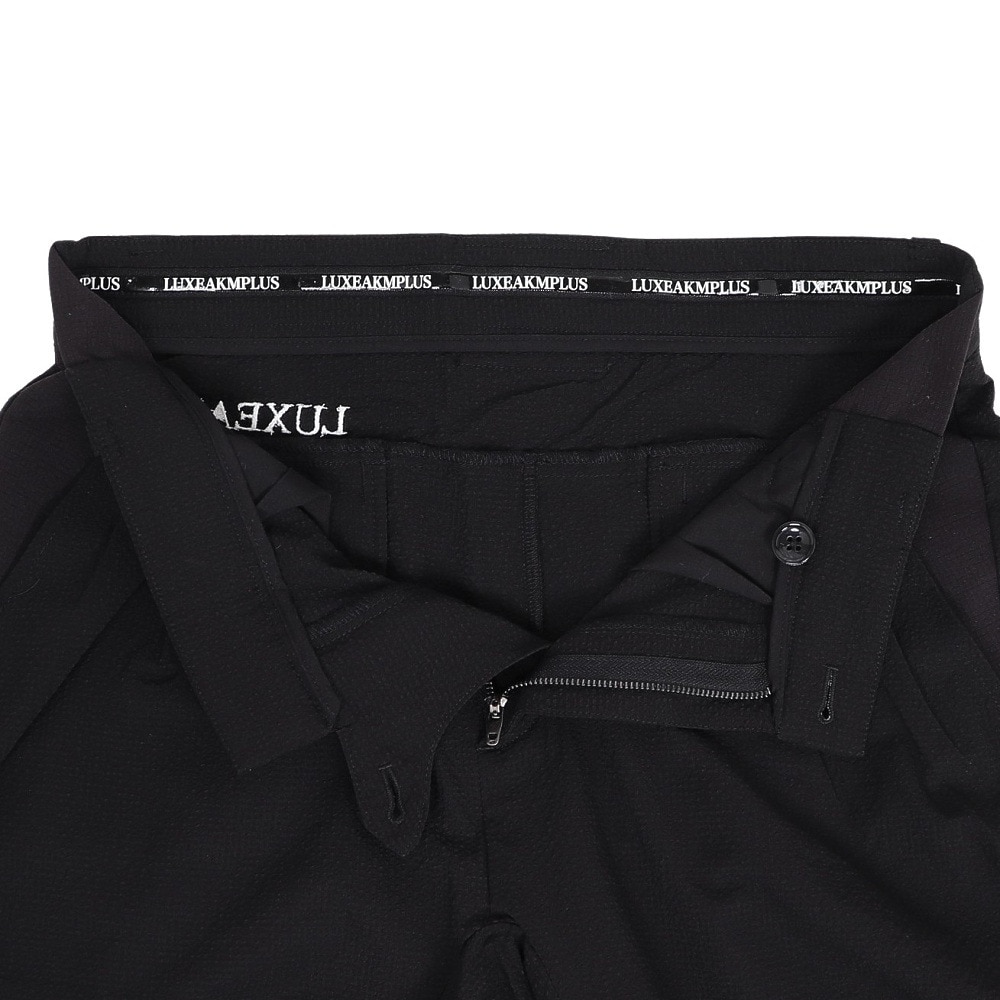 リュクスエイケイエムプラス（LUXEAKMPLU）（メンズ）ゴルフウェア シアサッカーロングパンツ LAB-25009black