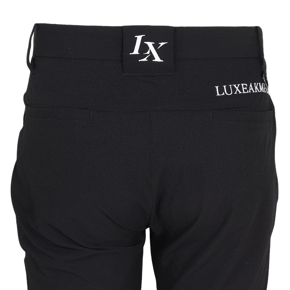 リュクスエイケイエムプラス（LUXEAKMPLU）（メンズ）ゴルフウェア シアサッカーロングパンツ LAB-25009black