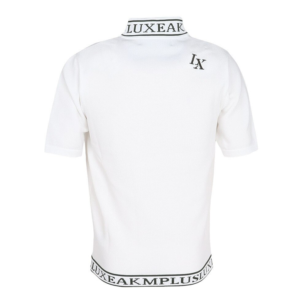 サイズ：XL LUXEAKMPLUS リュクスエイケイエムプラス  半袖ハイネックTシャツ  ホワイト系 [240101465324] ゴルフウェア メンズ ストスト サイズ：XL LUXEAKMPLUS リュクスエイケイエムプラス 半袖