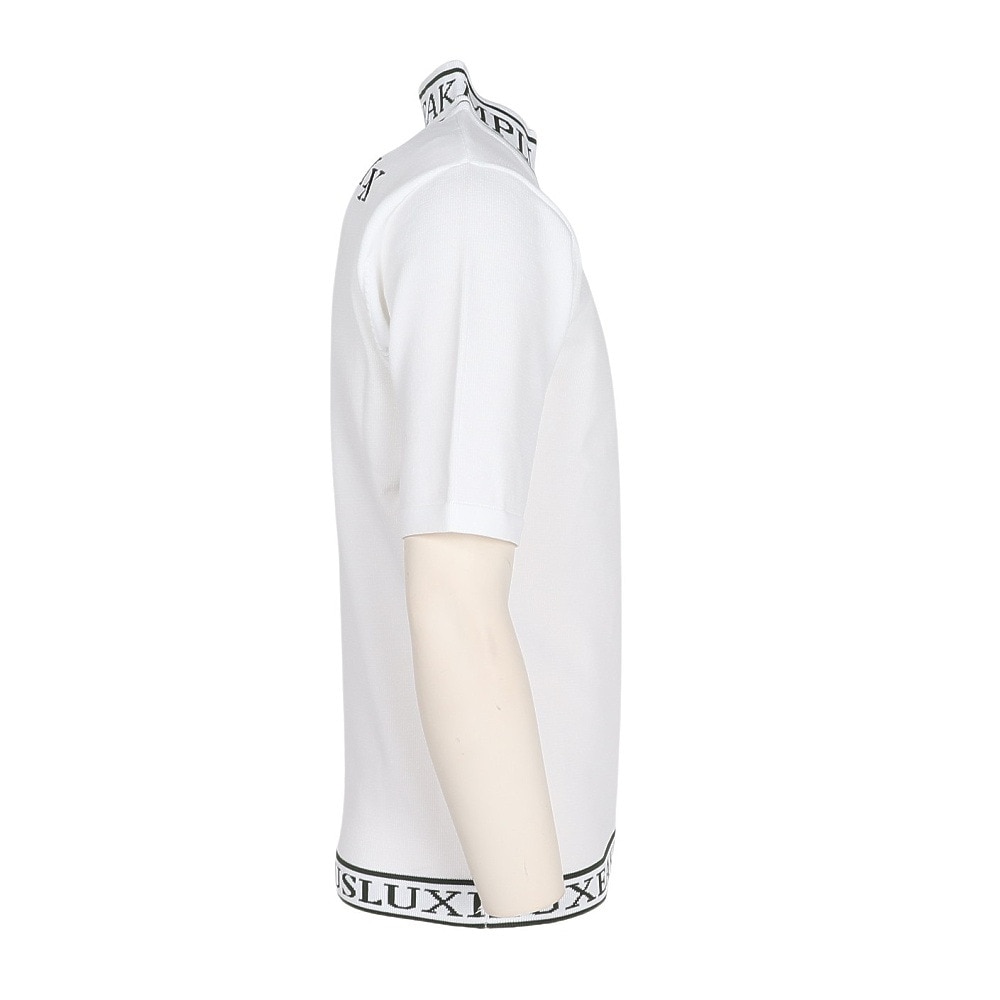 サイズ：XL LUXEAKMPLUS リュクスエイケイエムプラス  半袖ハイネックTシャツ  ホワイト系 [240101465324] ゴルフウェア メンズ ストスト サイズ：XL LUXEAKMPLUS リュクスエイケイエムプラス 半袖