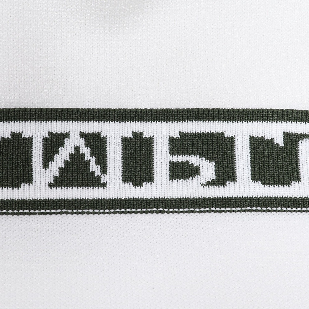 リュクスエイケイエムプラス（LUXEAKMPLUS）（メンズ）ゴルフウェア カラーロゴ 半袖ニットTシャツ LAK-25001white