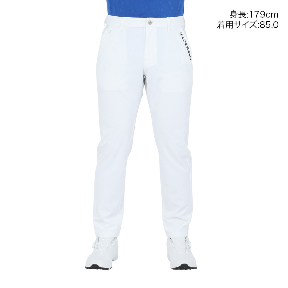 ルコックスポルティフ（lecoqsportif）（メンズ）ゴルフウェア 接触冷感 吸汗速乾 ベンチレーションロングパンツ LG5SLP54M WH00