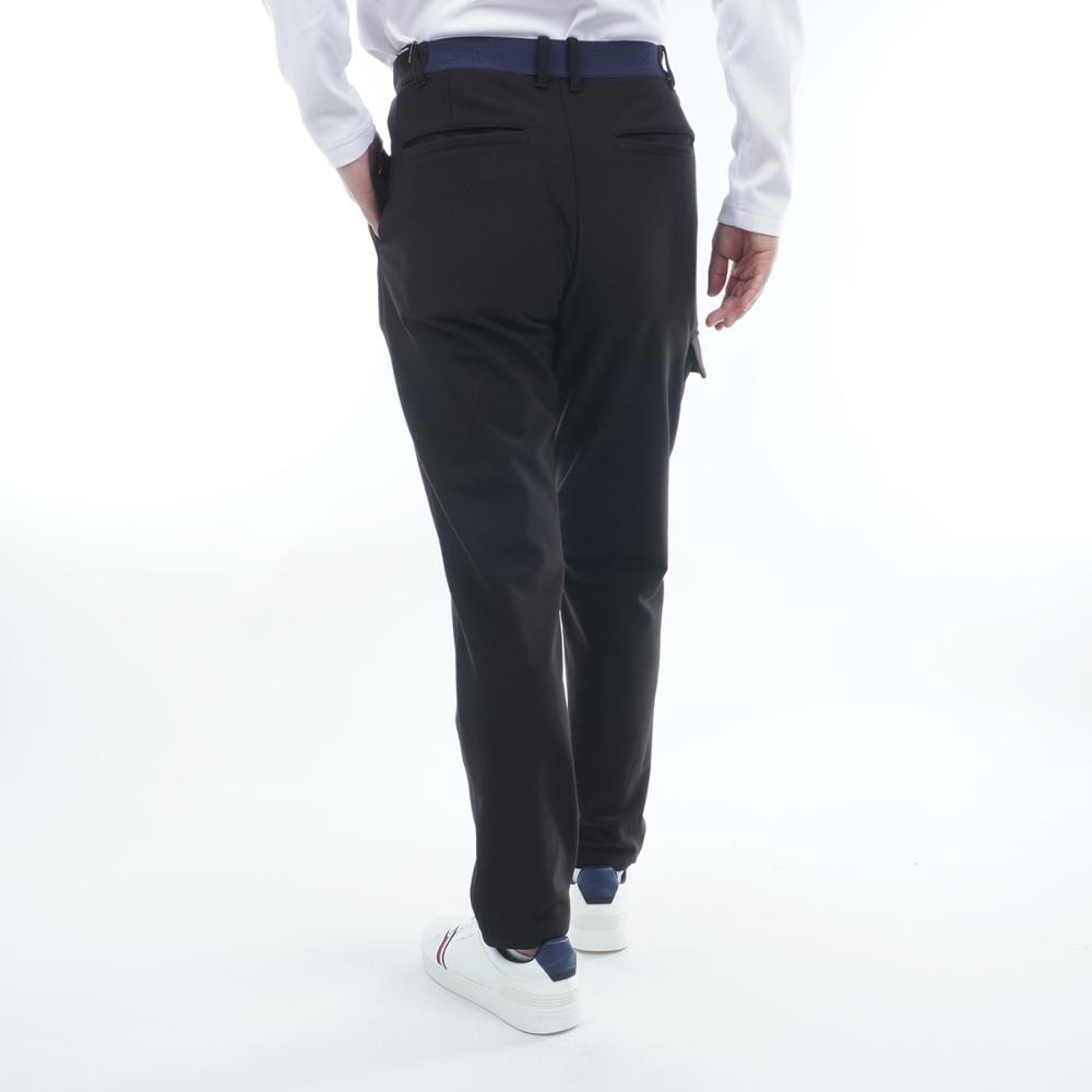 トミーヒルフィガー（TOMMY HILFIGER）（メンズ）ゴルフウェア ツータックリラックステーパードパンツ THMA576-BLK