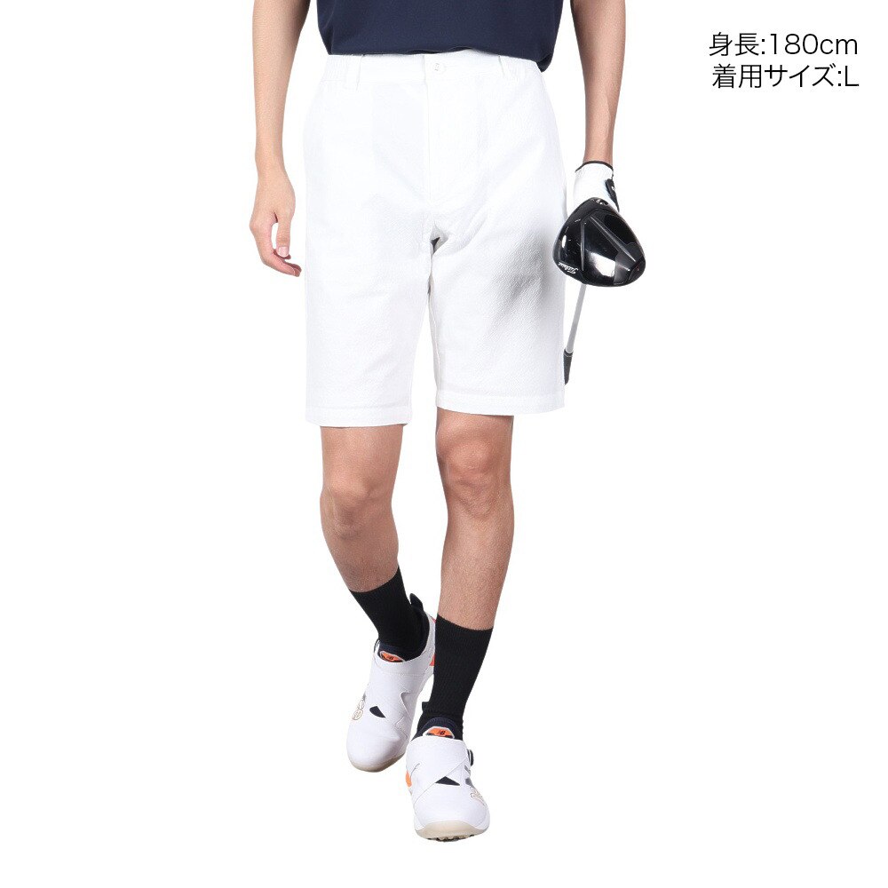 パフォーマンスギア（PG）（メンズ）ゴルフウェア 吸汗速乾 接触冷感 DRY PLUS COOL ショートパンツ ハーフパンツ 402PG22EG2039 WHT★★★
