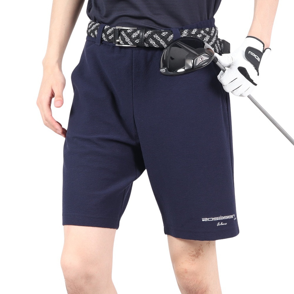 ROSASEN（メンズ）ゴルフウェア A-Line ドライタッチパイル風ショートパンツ ハーフパンツ 047-78442-098