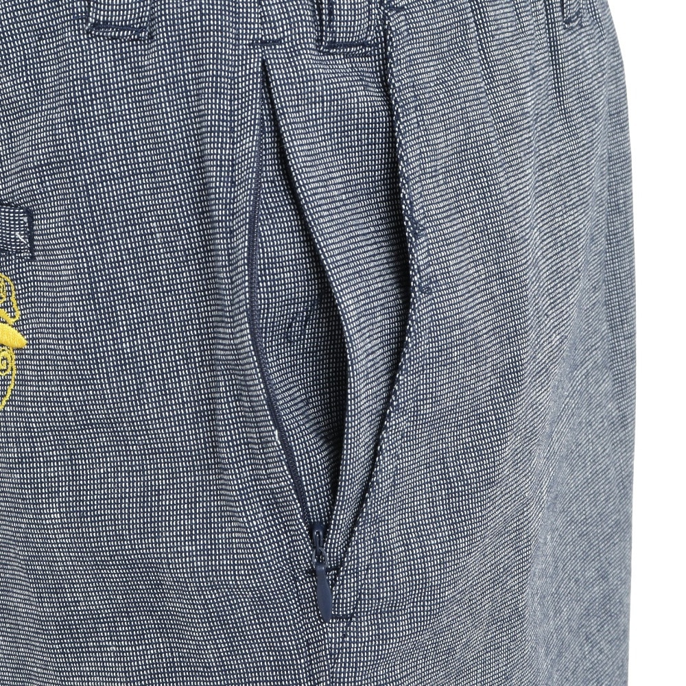 マルボンゴルフ（Malbon Glolf）（メンズ）ゴルフウェア Linen ショートパンツ M-7542-NVY