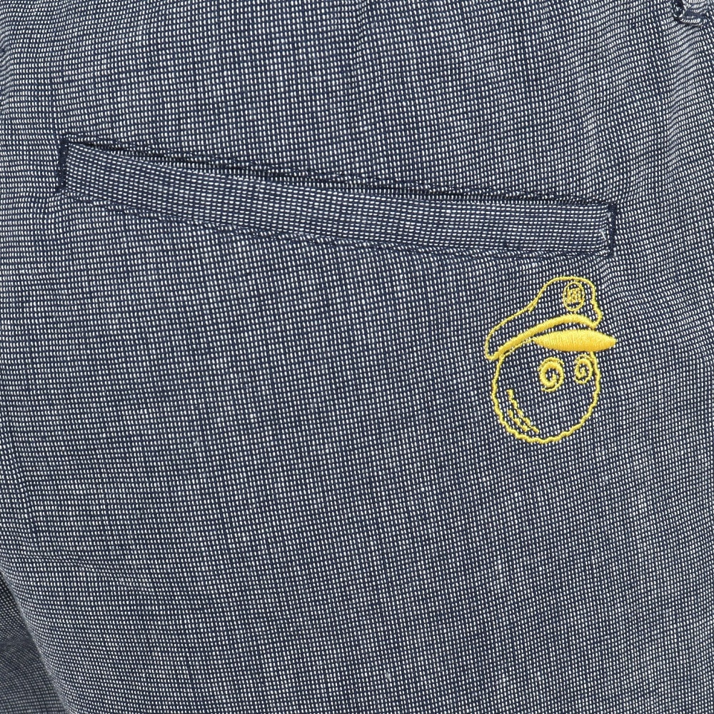 マルボンゴルフ（Malbon Glolf）（メンズ）ゴルフウェア Linen ショートパンツ M-7542-NVY