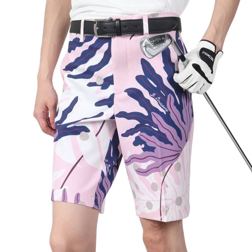 J.LINDEBERG（メンズ）ゴルフウェア Eloy プリント ハーフパンツ 071-71242-072