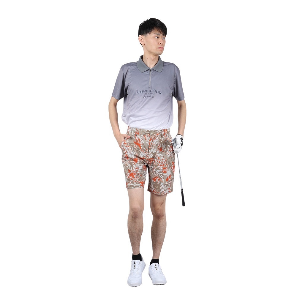ROSASEN（メンズ）ゴルフウェア ミニリップ プリント ショートパンツ 044-71442-052