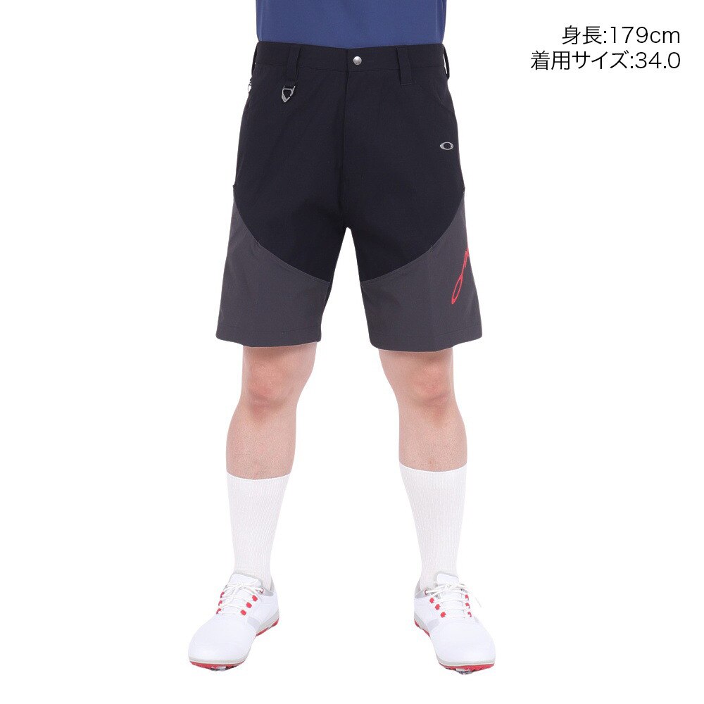 オークリー（OAKLEY）（メンズ）ゴルフウェア ハーフパンツ ICON SHAPE ワイドショーツ FOA406460-02E