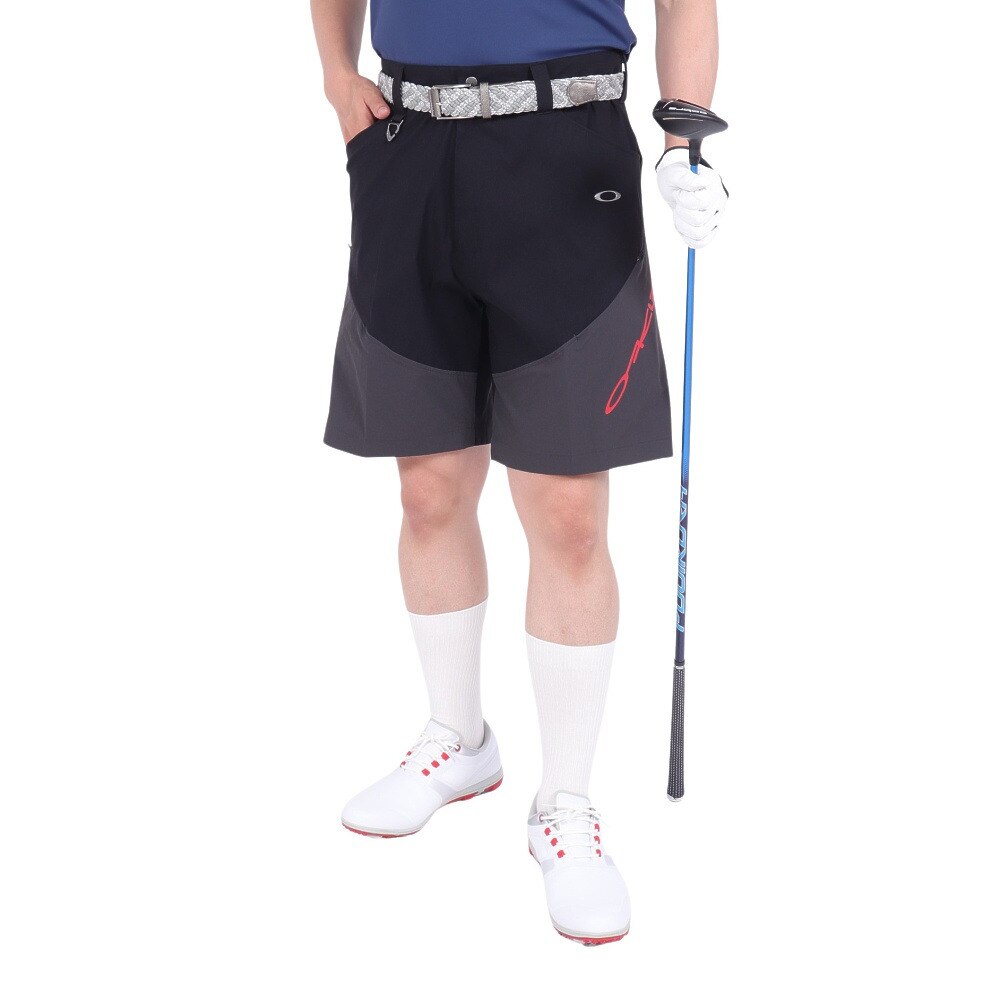 オークリー（OAKLEY）（メンズ）ゴルフウェア ハーフパンツ ICON SHAPE ワイドショーツ FOA406460-02E