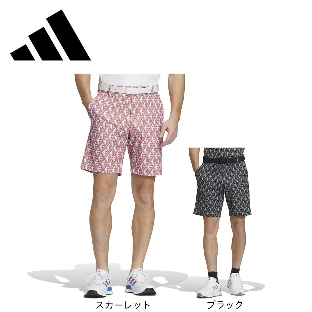アディダス（adidas）（メンズ）ゴルフウェア ショートパンツ マルチカラードBOSプリントショーツ IKK89-IN9028BK