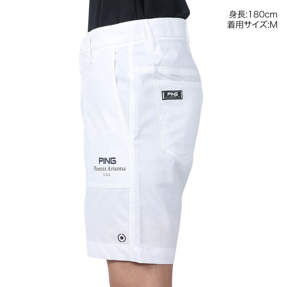 ピン（PING）（メンズ）ゴルフウェア 接触冷感 吸汗速乾 全方向ストレッチリップストップ ショートパンツ 621-4132305-030