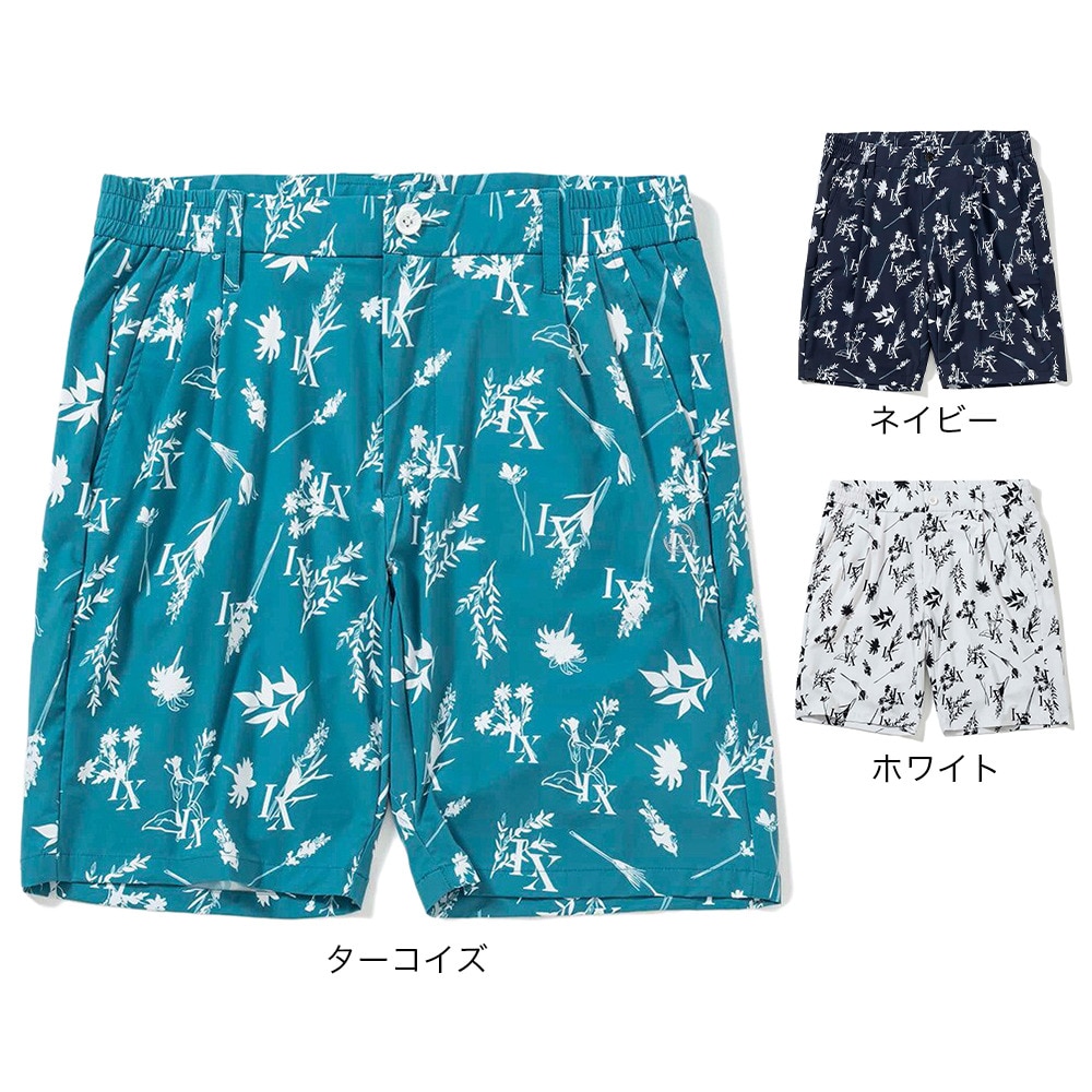 リュクスエイケイエムプラス（LUXEAKMPLU）（メンズ）ゴルフウェア リゾートハーフパンツ LAB-24018navy