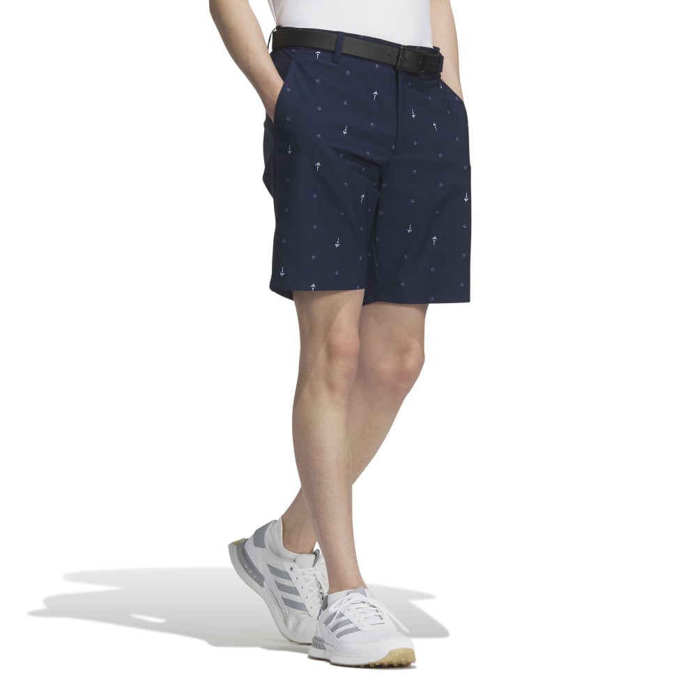 アディダス（adidas）（メンズ）ゴルフウェア 撥水 モノグラムショートパンツ KVH29-JF6324NVY