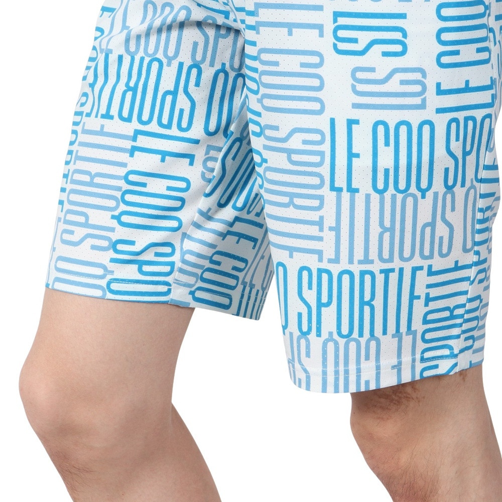 ルコックスポルティフ（lecoqsportif）（メンズ）ゴルフウェア 接触冷感 総柄ハーフパンツ LG5SHP01M BL00