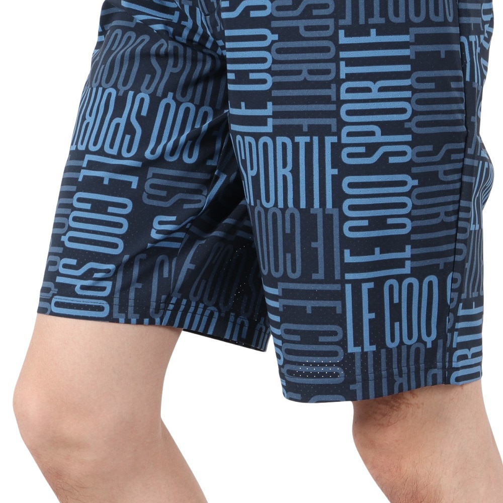ルコックスポルティフ（lecoqsportif）（メンズ）ゴルフウェア 接触冷感 総柄ハーフパンツ LG5SHP01M NV00