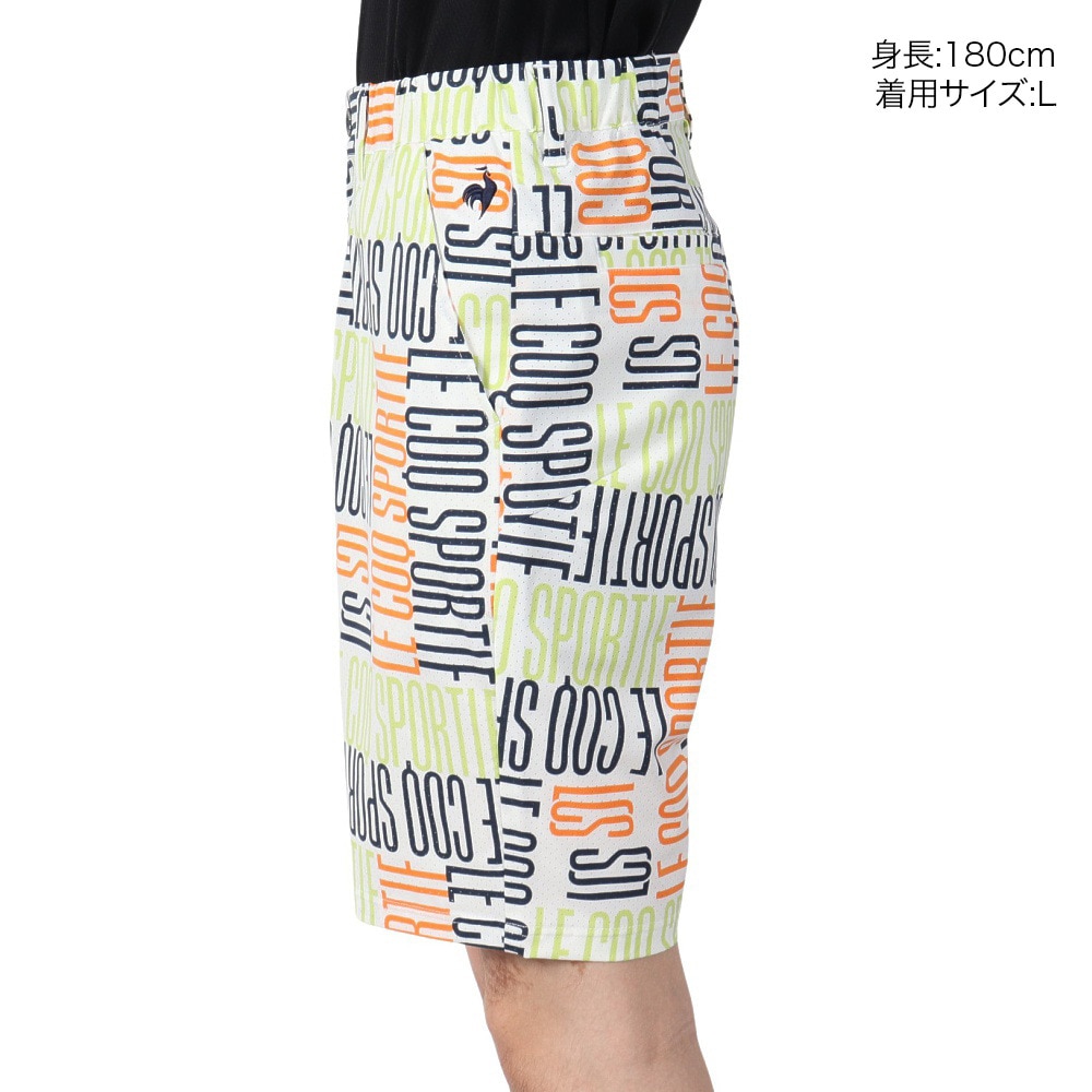 ルコックスポルティフ（lecoqsportif）（メンズ）ゴルフウェア 接触冷感 総柄ハーフパンツ LG5SHP01M OR00