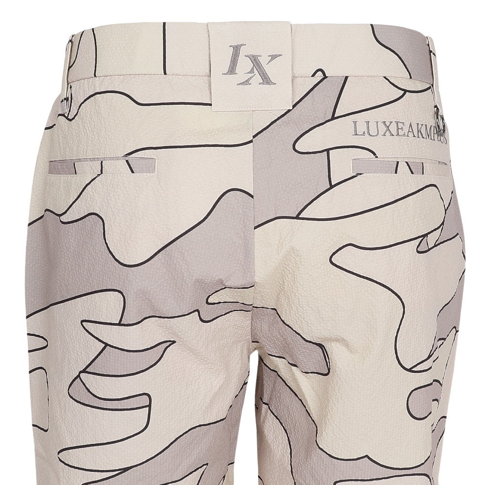 リュクスエイケイエムプラス(LUXEAKMPLUS)ゴルフウェア カモ柄ショーツ LAB-25008beige(Men’s) リュクスエイケイエムプラス（LUXEAKMPLUS）（メンズ）ゴルフウェア