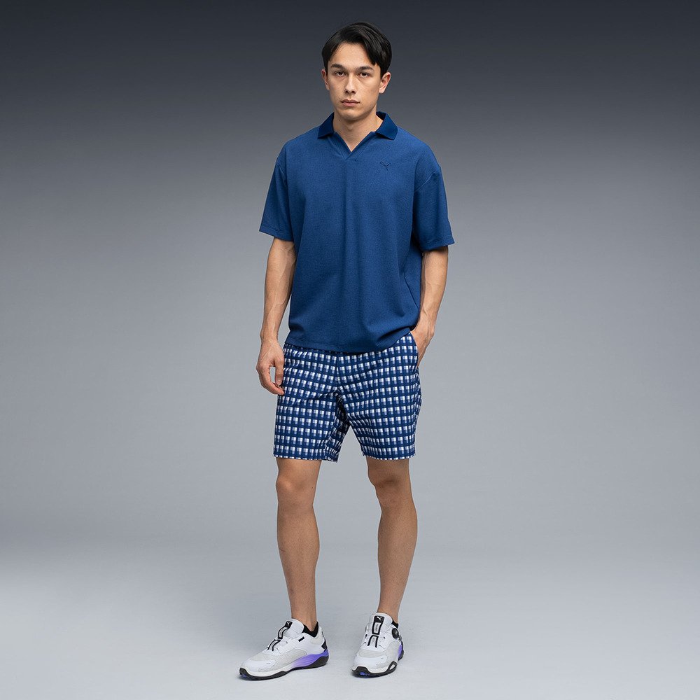 プーマ（PUMA）（メンズ）ゴルフウェア チェック柄 FOG グラフィック ショートパンツ 637971-01