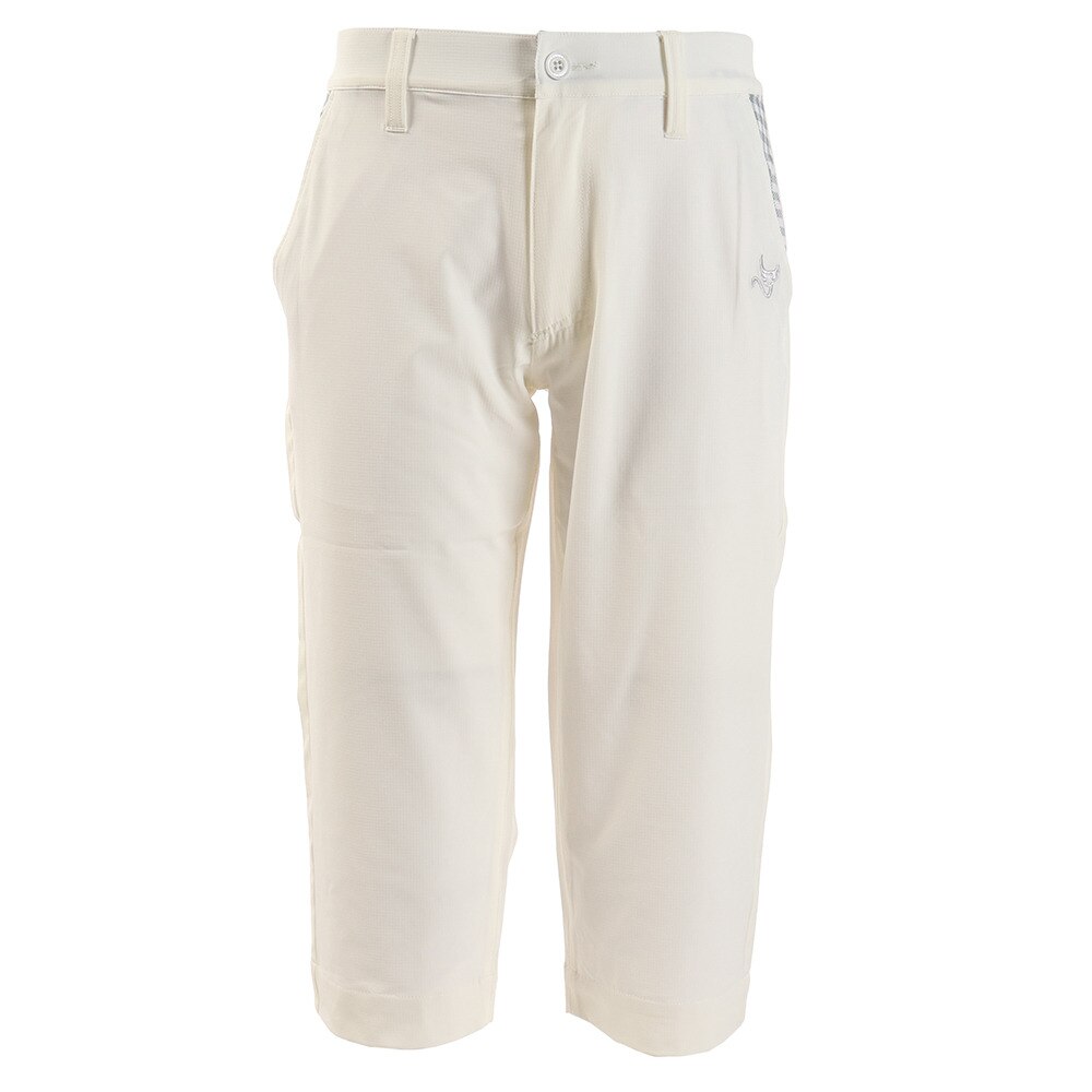  チェック柄クロップドパンツ CL5HTC60 WHT