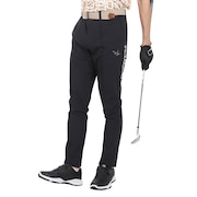 (メンズ)ゴルフウェア 日本製 CENTER CREASE ロングパンツ GRP043 BLK