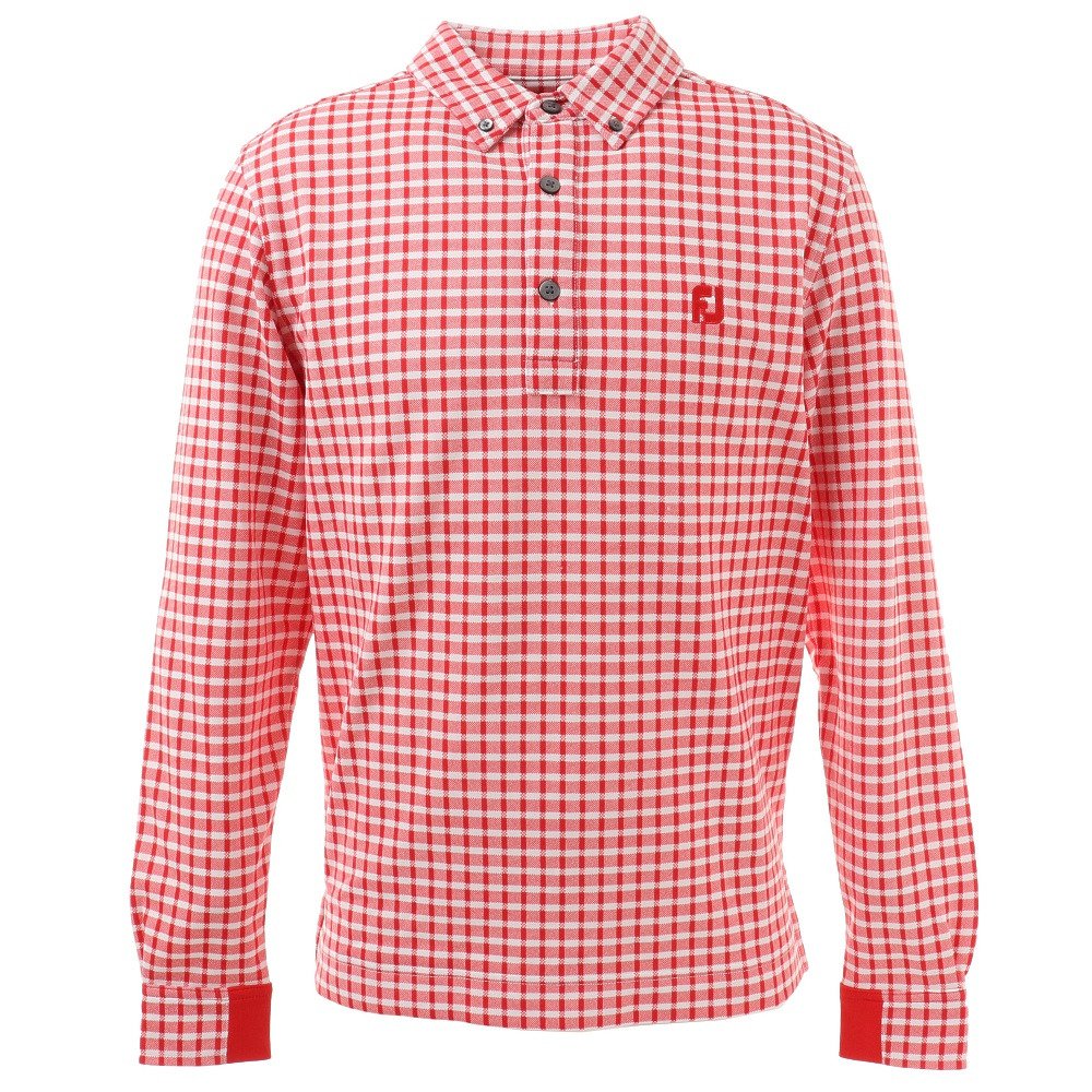 ゴルフウエア ポロシャツ メンズ 秋冬 ロングスリーブチェックジャカードフリースシャツ Fj F S10 フットジョイ ヴィクトリア