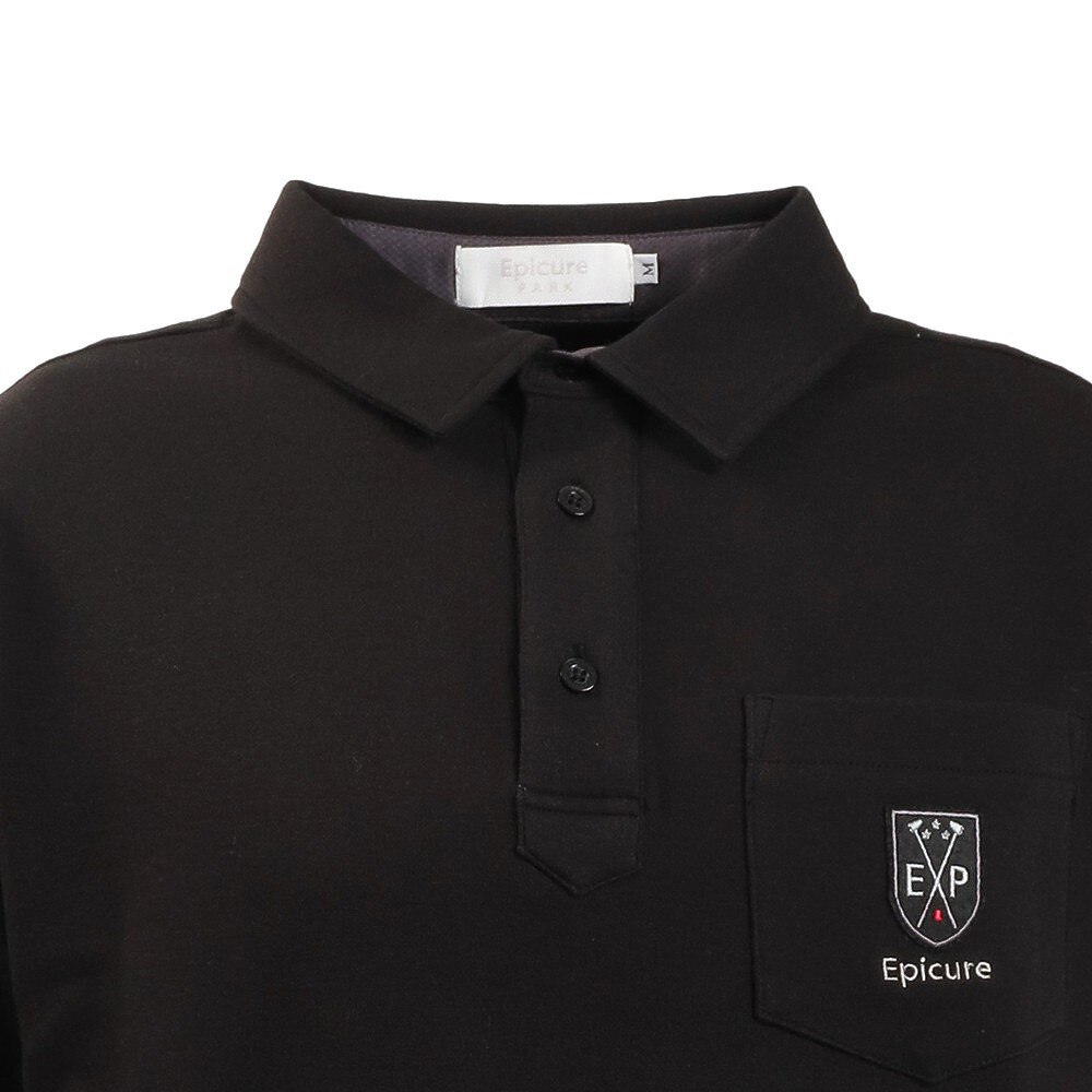 エピキュール（epicure）（メンズ）ゴルフウェア UVカット ストレッチ レギュラー 長袖ポロシャツ 154-25810-019