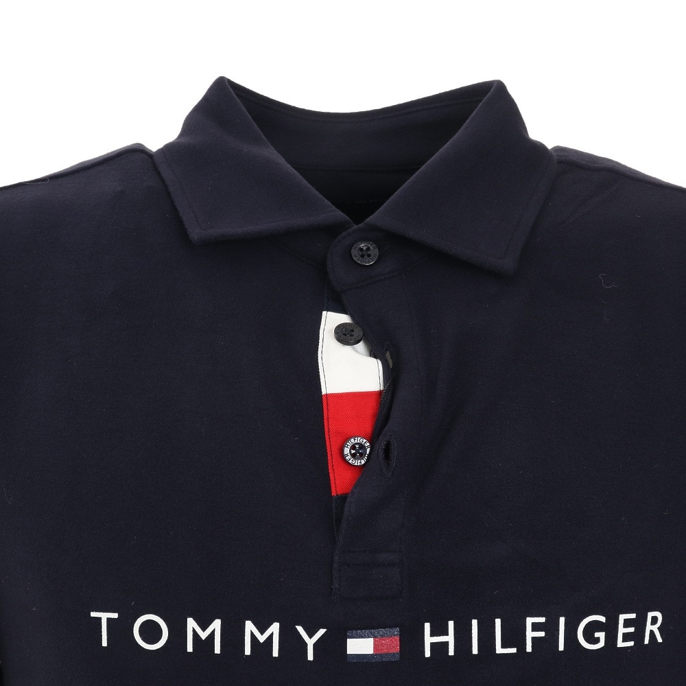 トミーヒルフィガー（TOMMY HILFIGER）（メンズ）ゴルフウェア TH 長袖ポロシャツ THMA182-NVY  ゴルフ用品はヴィクトリアゴルフ