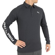 プーマ（PUMA）（メンズ）ゴルフウェア  プリント AOP 長袖モックネック ポロシャツ 539363-01