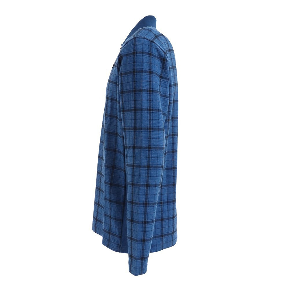 フィドラ（FIDRA）（メンズ）ゴルフウェア 防寒 吸湿 発熱 消臭 ストレッチ ウール混 長袖ポロシャツ FD5NTG39 BLU