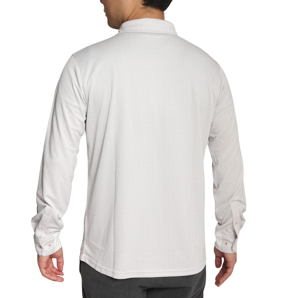 エピキュール（epicure）（メンズ）ゴルフウェア 吸水 速乾 消臭 UV Eモノグラム JQ長袖ポロシャツ 151-27810-004