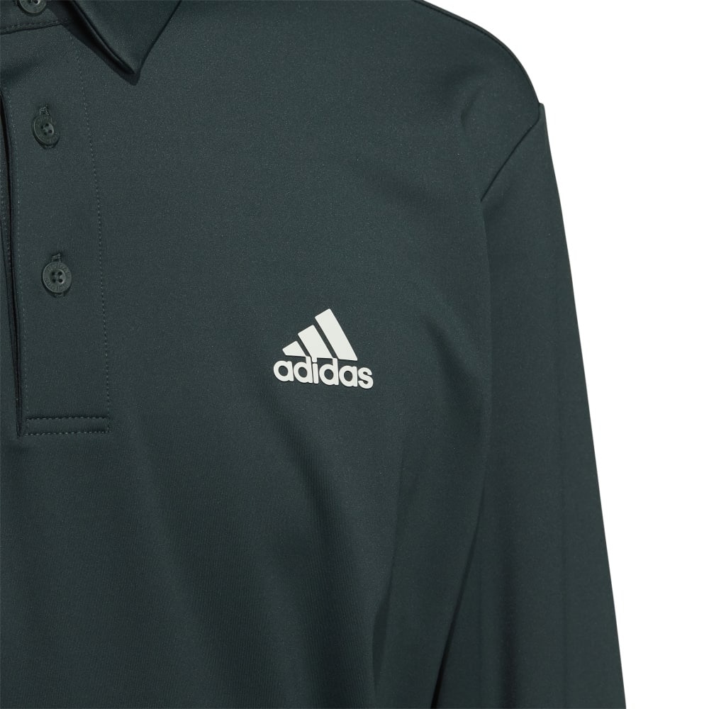 アディダス（adidas）（メンズ）ゴルフウェア 吸湿 ビッグアディダスロゴ 長袖ストレッチボタンダウンシャツ P9739-HG8306SGRN