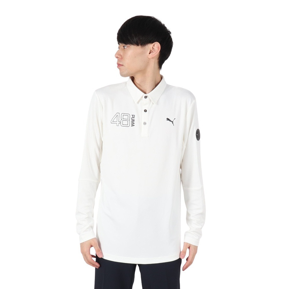 プーマ（PUMA）（メンズ）ゴルフウェア AOPメタルプリント 長袖ポロシャツ 539362-03