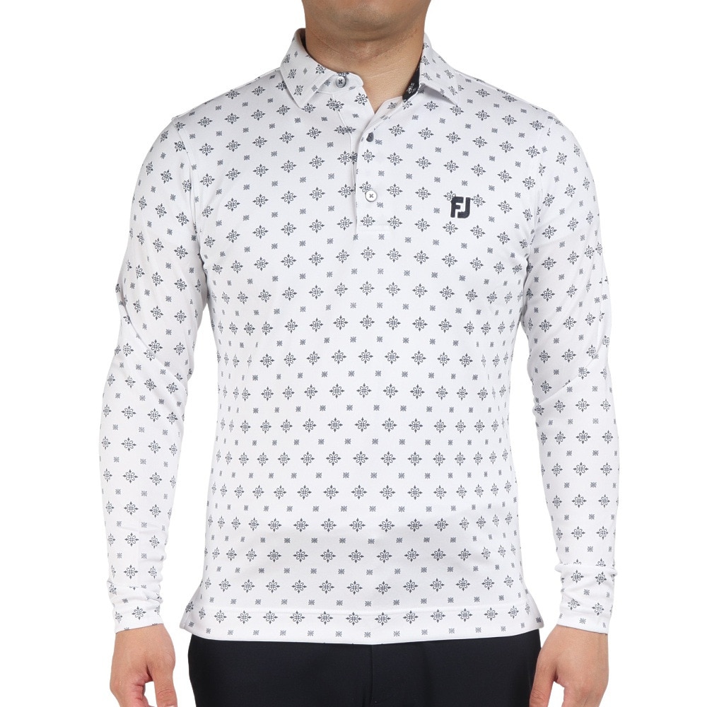 フットジョイ（FootJoy）（メンズ）ゴルフウェア 軽量 保温 ドライ タイプリント 長袖 サーモ ボタンダウンシャツ FJ-F22-S11  88999