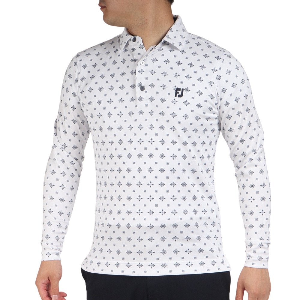 フットジョイ（FootJoy）（メンズ）ゴルフウェア 軽量 保温 ドライ タイプリント 長袖 サーモ ボタンダウンシャツ FJ-F22-S11  88999