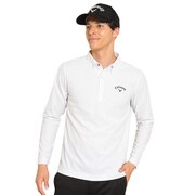 キャロウェイ（CALLAWAY）（メンズ）ゴルフウェア ストレッチ 吸汗 速乾 UPF15 抗菌 ドットプリントカノコ長袖シャツ C22233101-1030