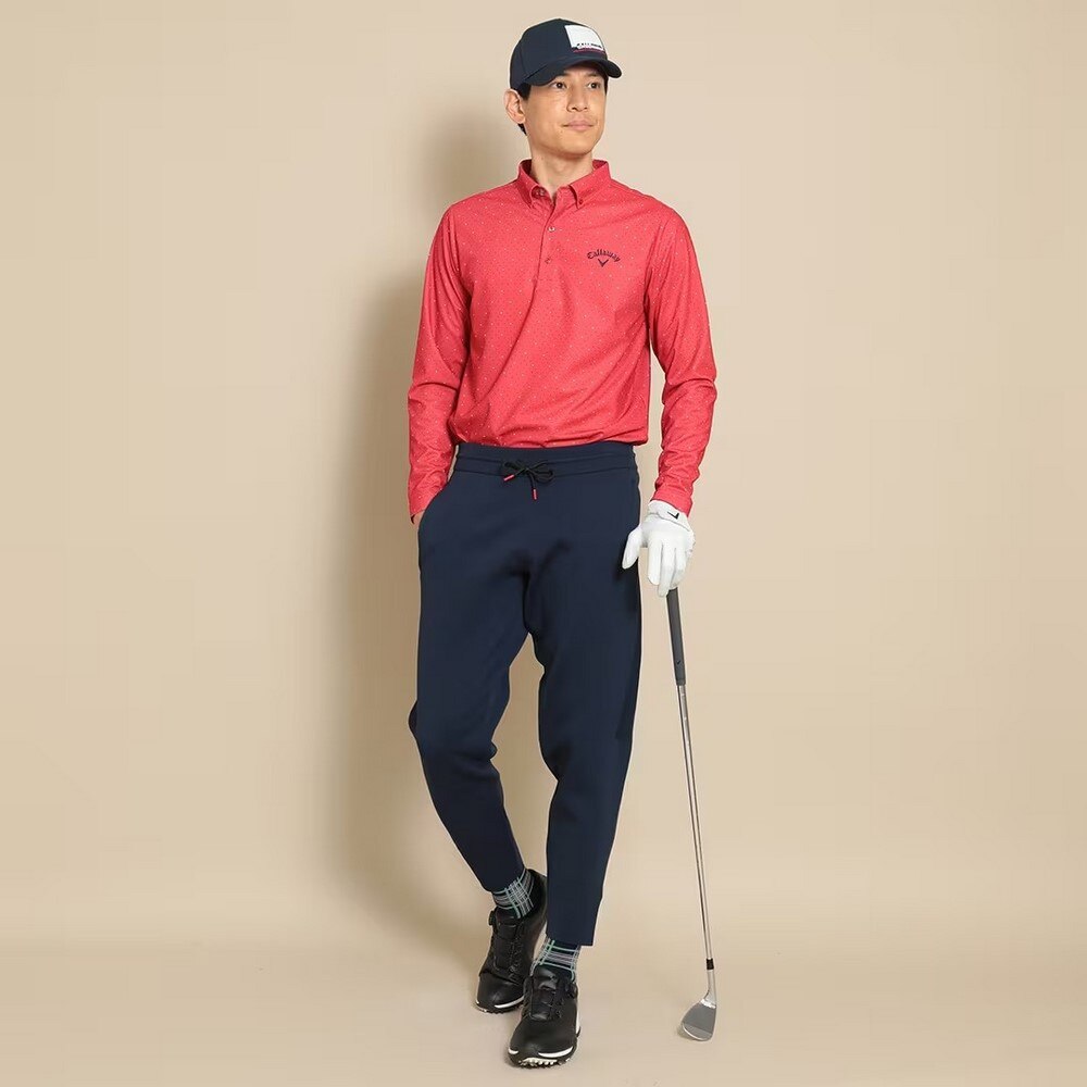 キャロウェイ（CALLAWAY）（メンズ）ゴルフウェア ドットプリント カノコ長袖シャツ C22233101-1100