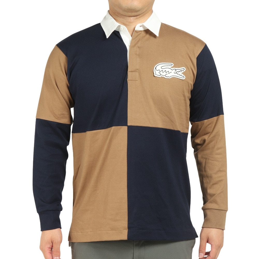 ラコステ（LACOSTE）（メンズ）ゴルフウェア カラーブロック ラガーシャツ KH011EL-166