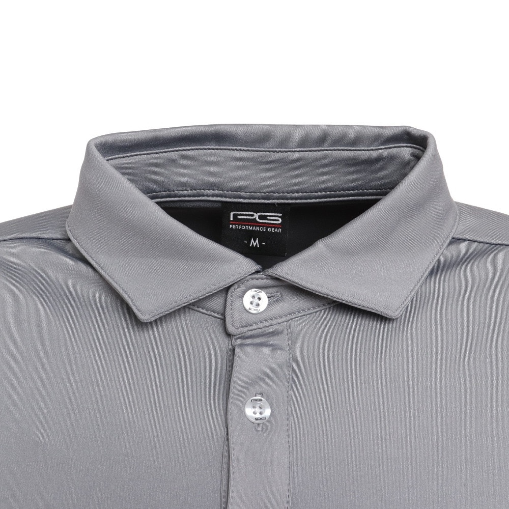 パフォーマンスギア（PG）（メンズ）ゴルフウェア 防寒 吸湿 発熱 UV 消臭 長袖ポロシャツ 403PG2EG0001 LGRY