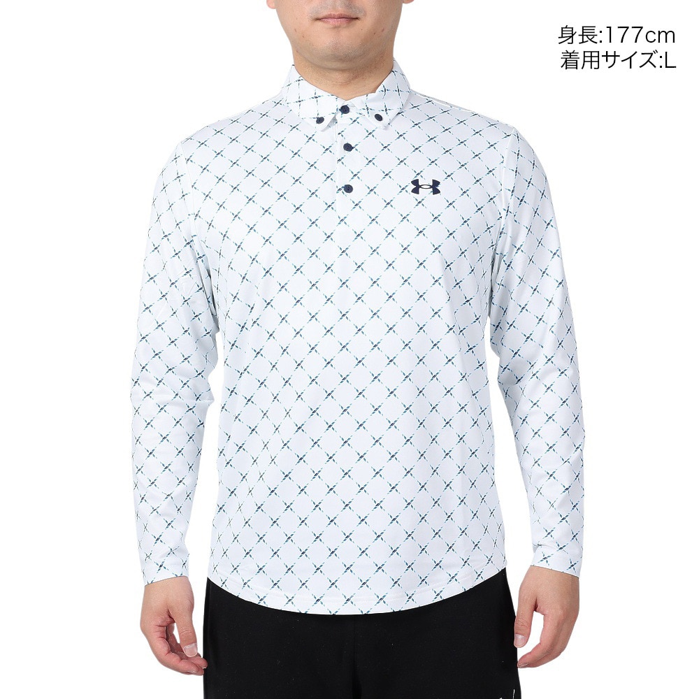 アンダーアーマー（UNDER ARMOUR）（メンズ）ゴルフウェア プレイオフ デュース ロングスリーブ ポロシャツ 1381280 100