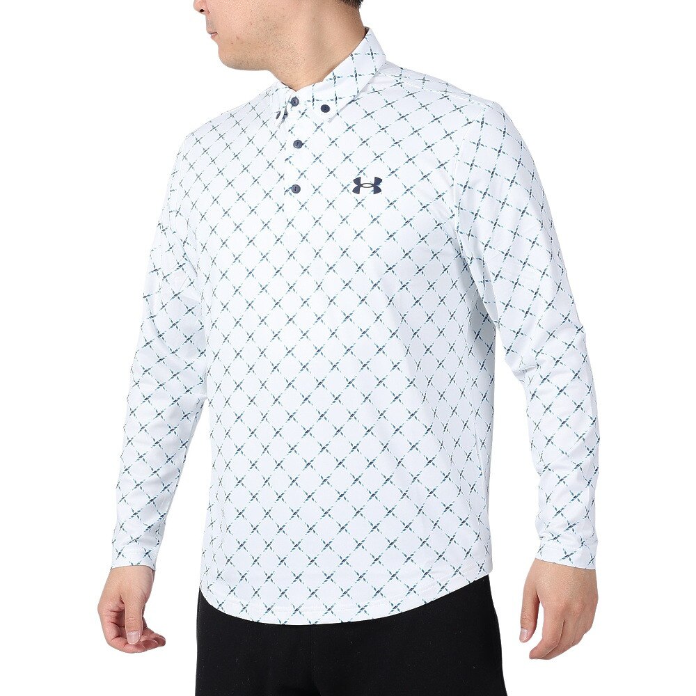 アンダーアーマー（UNDER ARMOUR）（メンズ）ゴルフウェア プレイオフ デュース 長袖 ポロシャツ 1381280 100