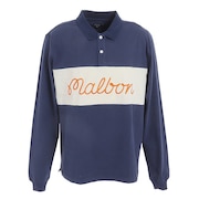 マルボンゴルフ（Malbon Glolf）（メンズ）ゴルフウェア Murray Long Sleeve Polo ポロシャツ M-7609-NVY
