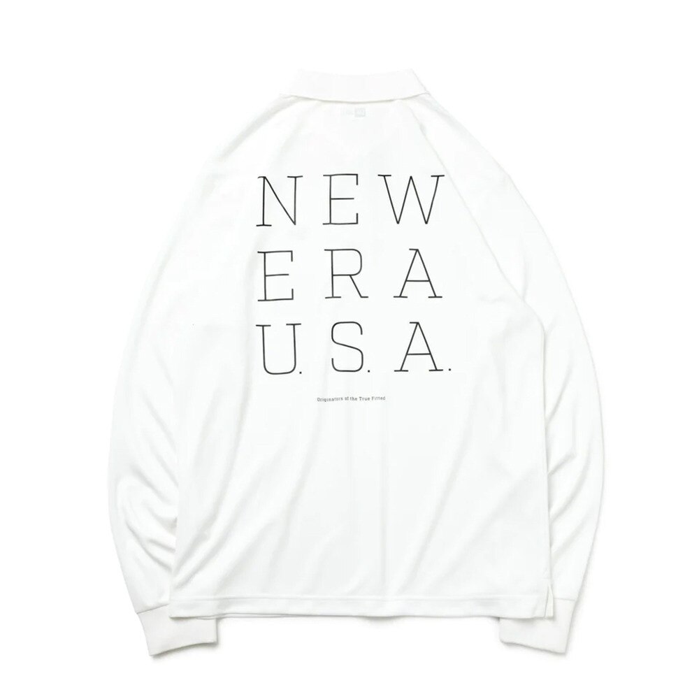 ニューエラ（NEW ERA）（メンズ、レディース）ゴルフウェア 吸汗 速乾 長袖 鹿の子 ポロシャツ 13762703