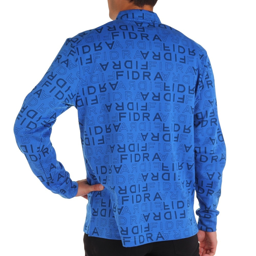 フィドラ（FIDRA）（メンズ）ゴルフウェア 発熱 長袖ポロシャツ FD5QTG08 BLU