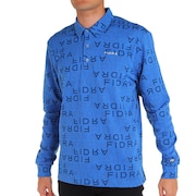 フィドラ（FIDRA）（メンズ）ゴルフウェア 発熱 長袖ポロシャツ FD5QTG08 BLU
